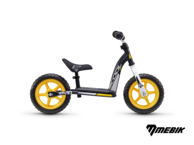 S'COOL Dětské odrážedlo pedeX easy 10 černo/žluté